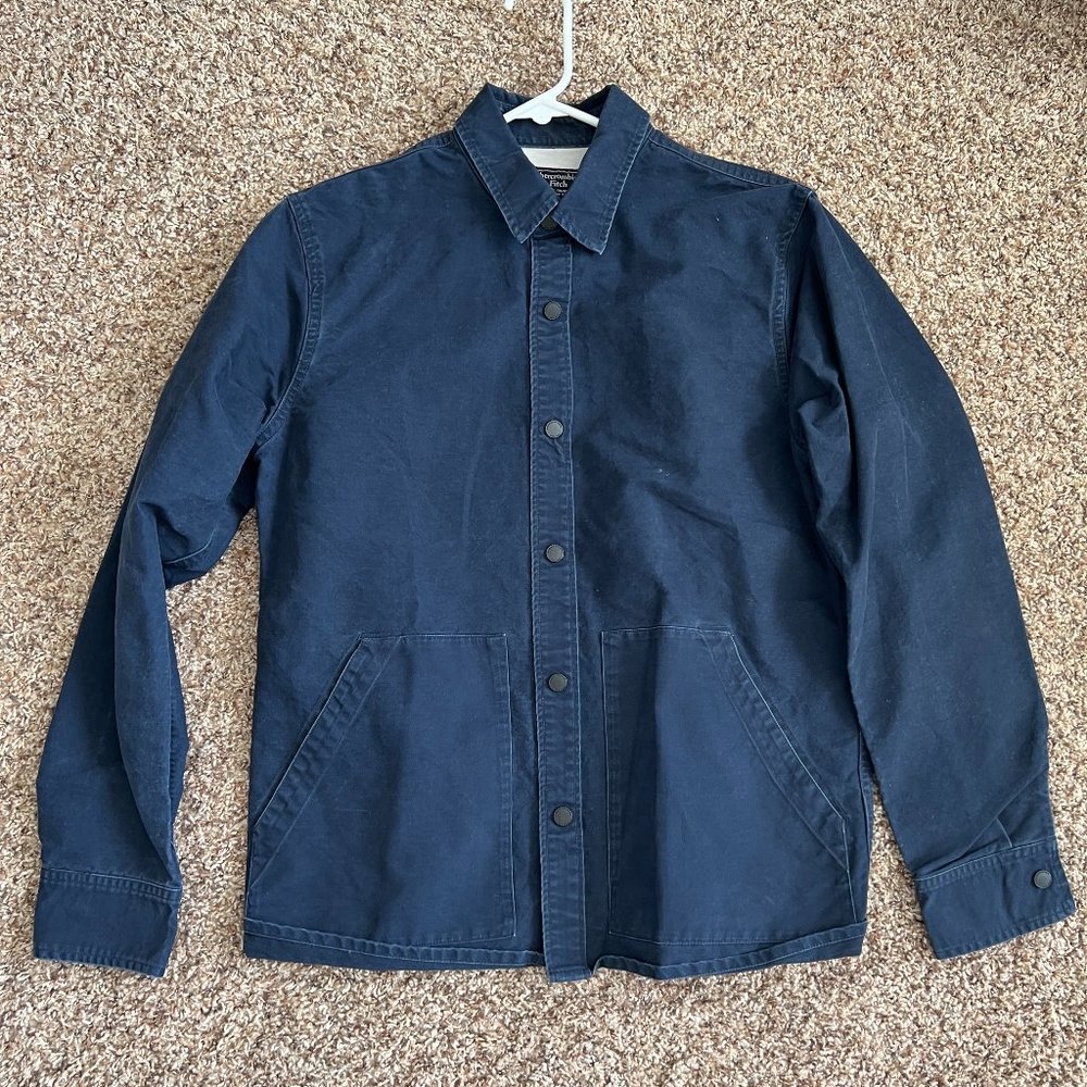 Navy Blue Jacket Men Abercrombie Size Medium